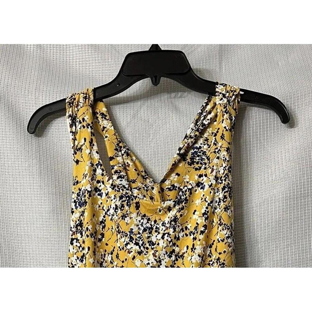 NWT Kaileigh Tasha Womens Yellow Floral Knit Casual Sleeveless Dress Size 2XL - Picture 2 of 11
